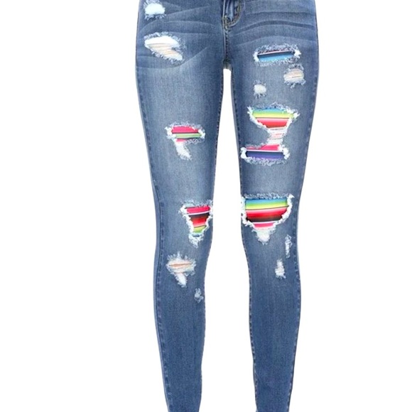 Judy Blue Denim - Judy Blue Serape Jeans with Patches 25 / 1